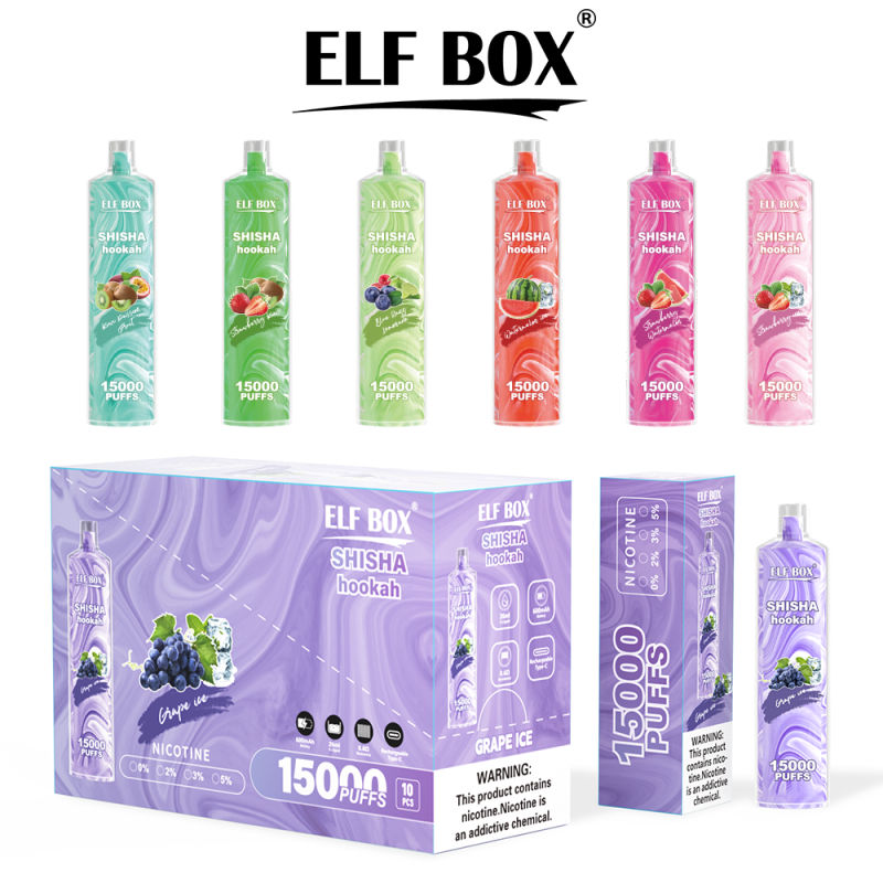 ELF BOX | SHISHA hookah 15000 Puffs Vape 12 Flavors Disposable E-Cigarettes (Ship from China) - Image 3