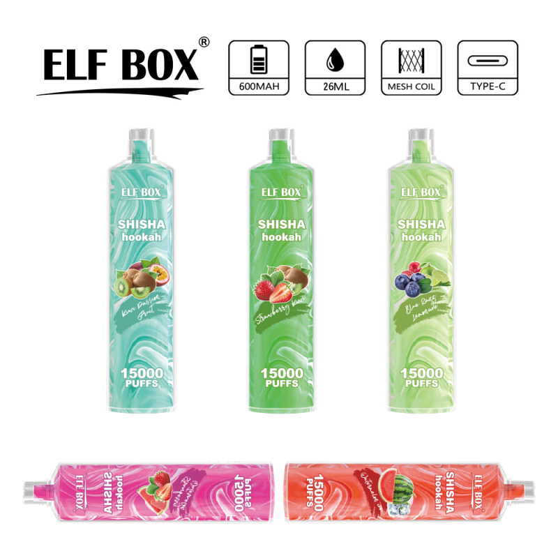 ELF BOX | SHISHA hookah 15000 Puffs Vape 12 Flavors Disposable E-Cigarettes (Ship from China) - Image 4