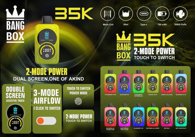 BANG BOX | 35000 Puffs Vape 12-Flavors Disposable E-Cigarettes (Ship from China)