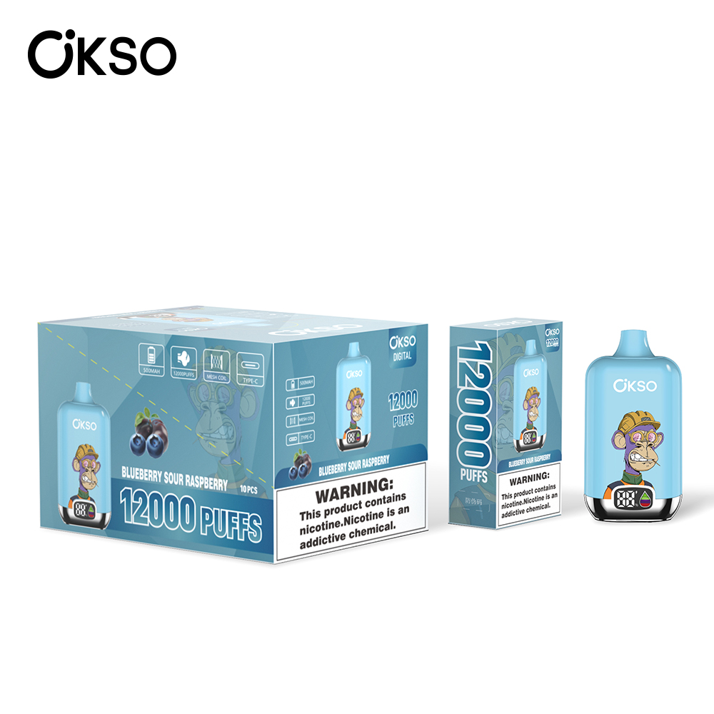 OKSO | 12000 Puffs Vape 20 Flavors Digital Disposable E-Cigarettes (Ship from China) - Image 8
