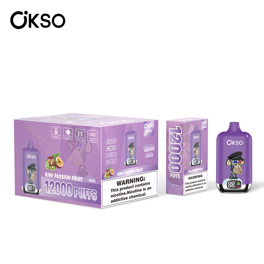 OKSO | 12000 Puffs Vape 20 Flavors Digital Disposable E-Cigarettes (Ship from China) - Image 4