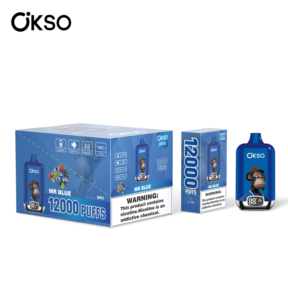 OKSO | 12000 Puffs Vape 20 Flavors Digital Disposable E-Cigarettes (Ship from China) - Image 3