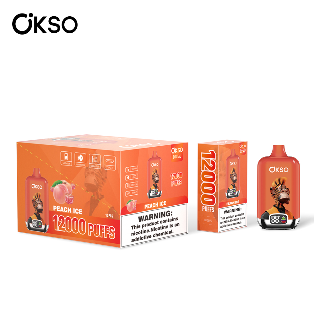 OKSO | 12000 Puffs Vape 20 Flavors Digital Disposable E-Cigarettes (Ship from China) - Image 2