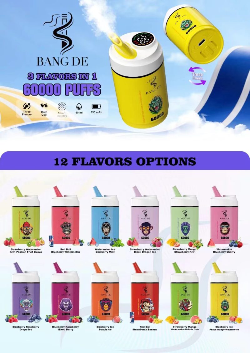 BANG DE | 60000 Puffs Vape Three-Flavor Disposable E-Cigarettes (Ship from China) - Image 2