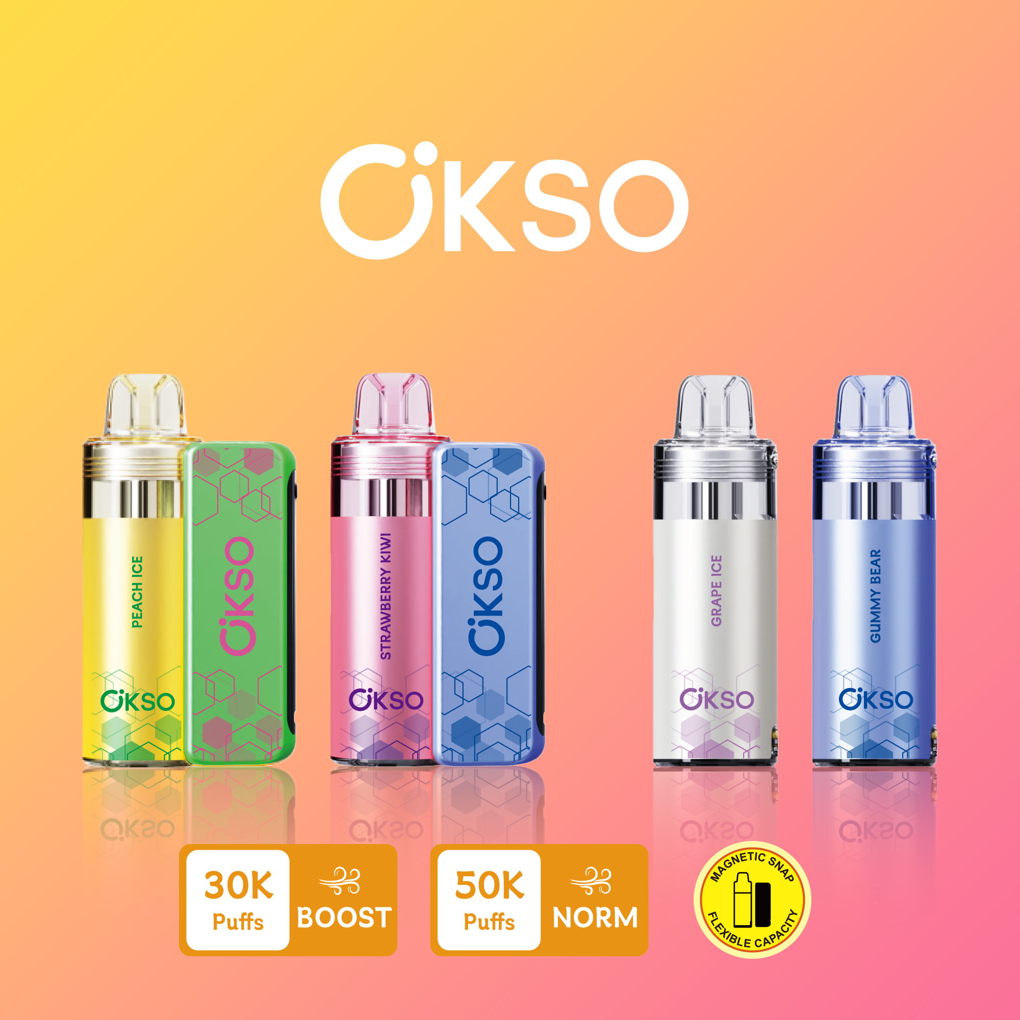 OKSO | 50000 Puffs Vape 12-Flavors Five in one flavor Disposable E-Cigarettes (Ship from China) - Image 4