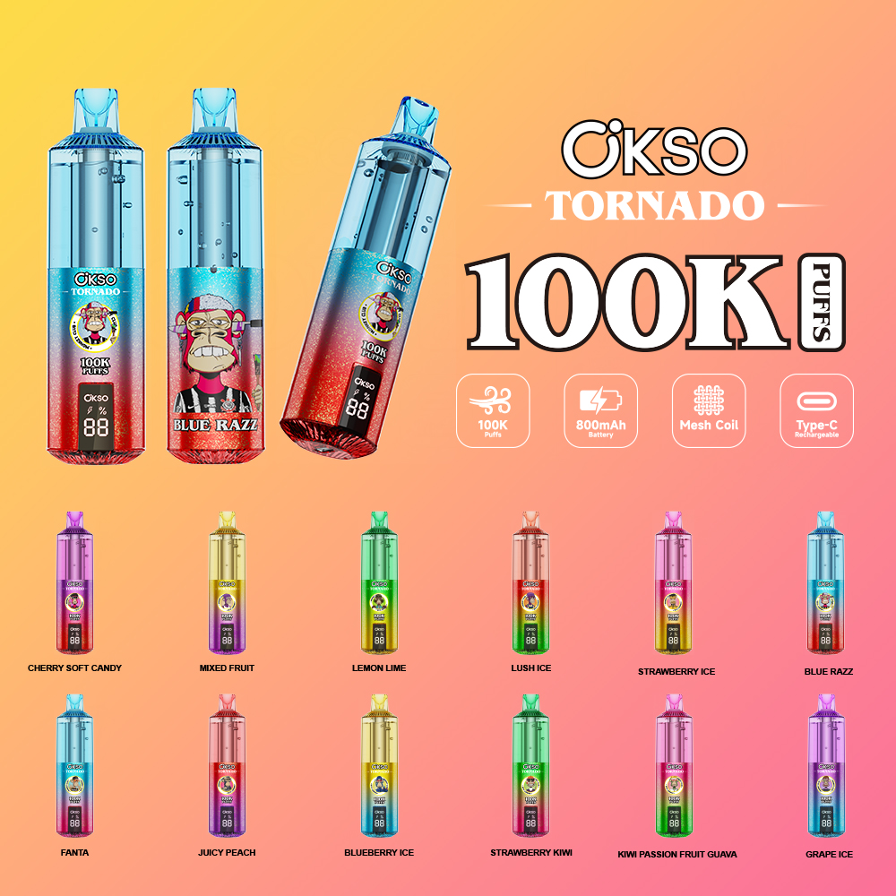 OKSO | 100K Puffs Vape 12-Flavors Five in one flavor Disposable E-Cigarettes (Ship from China)