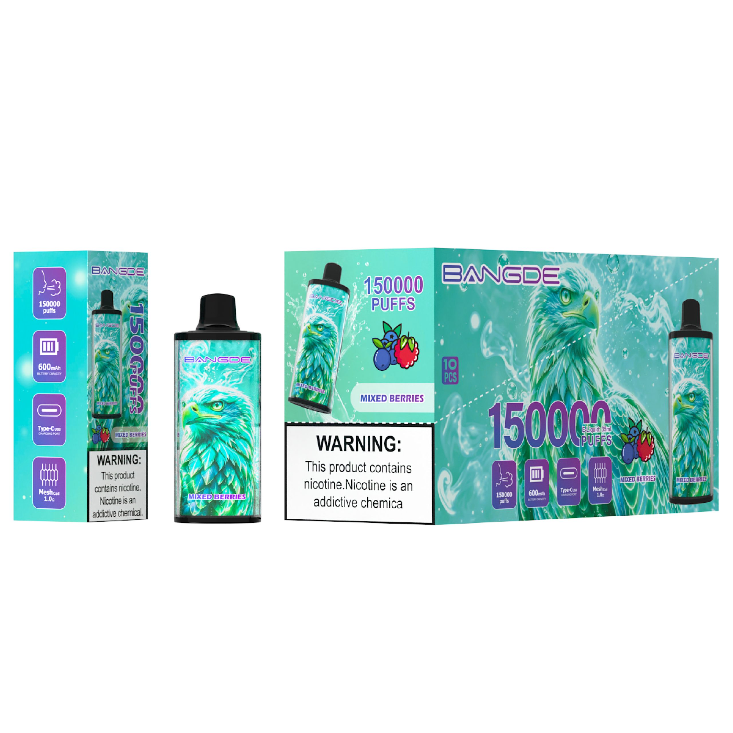 BANGDE | 150000 Puffs Vape 12-Flavors single flavor Disposable E-Cigarettes (Ship from China) - Image 9