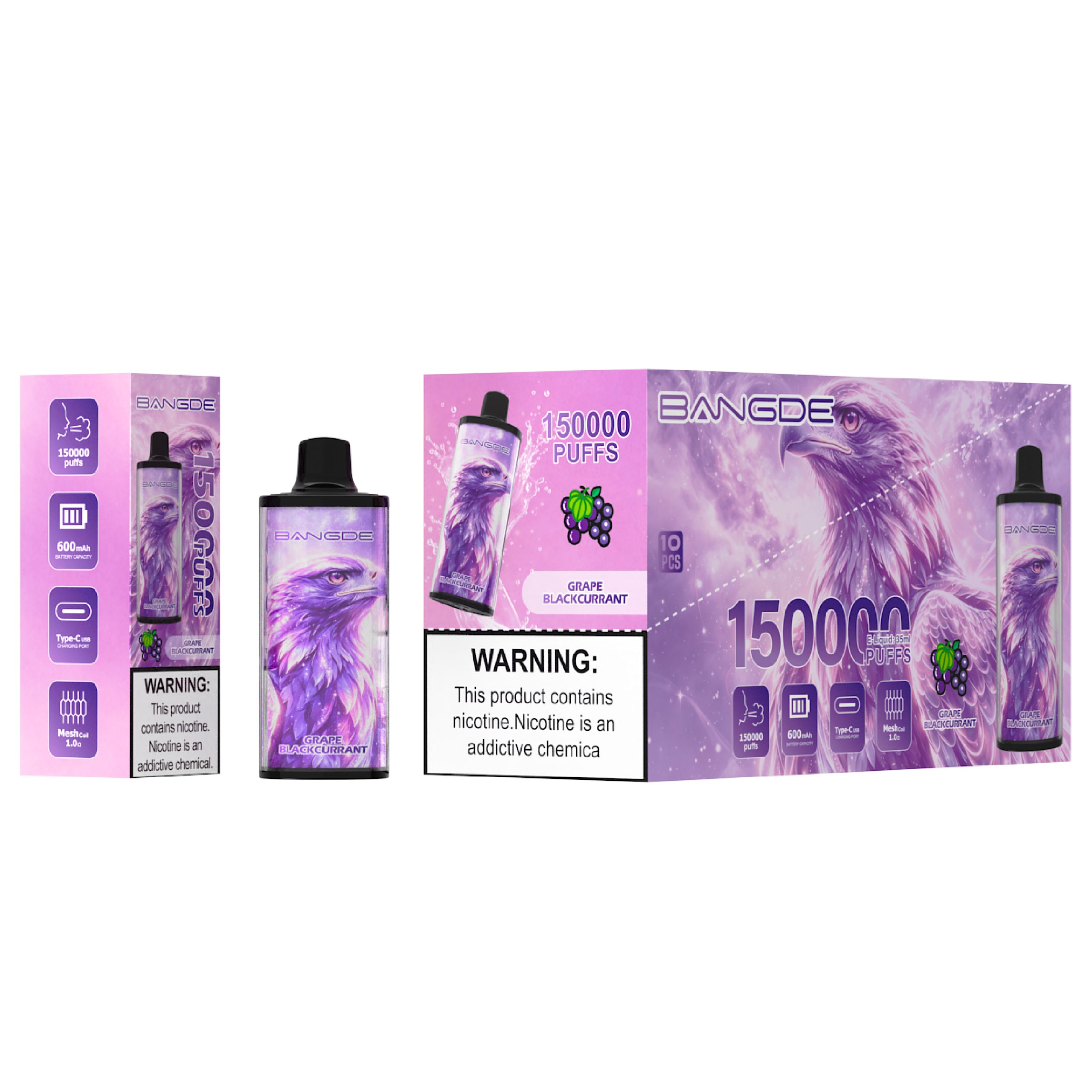 BANGDE | 150000 Puffs Vape 12-Flavors single flavor Disposable E-Cigarettes (Ship from China) - Image 8
