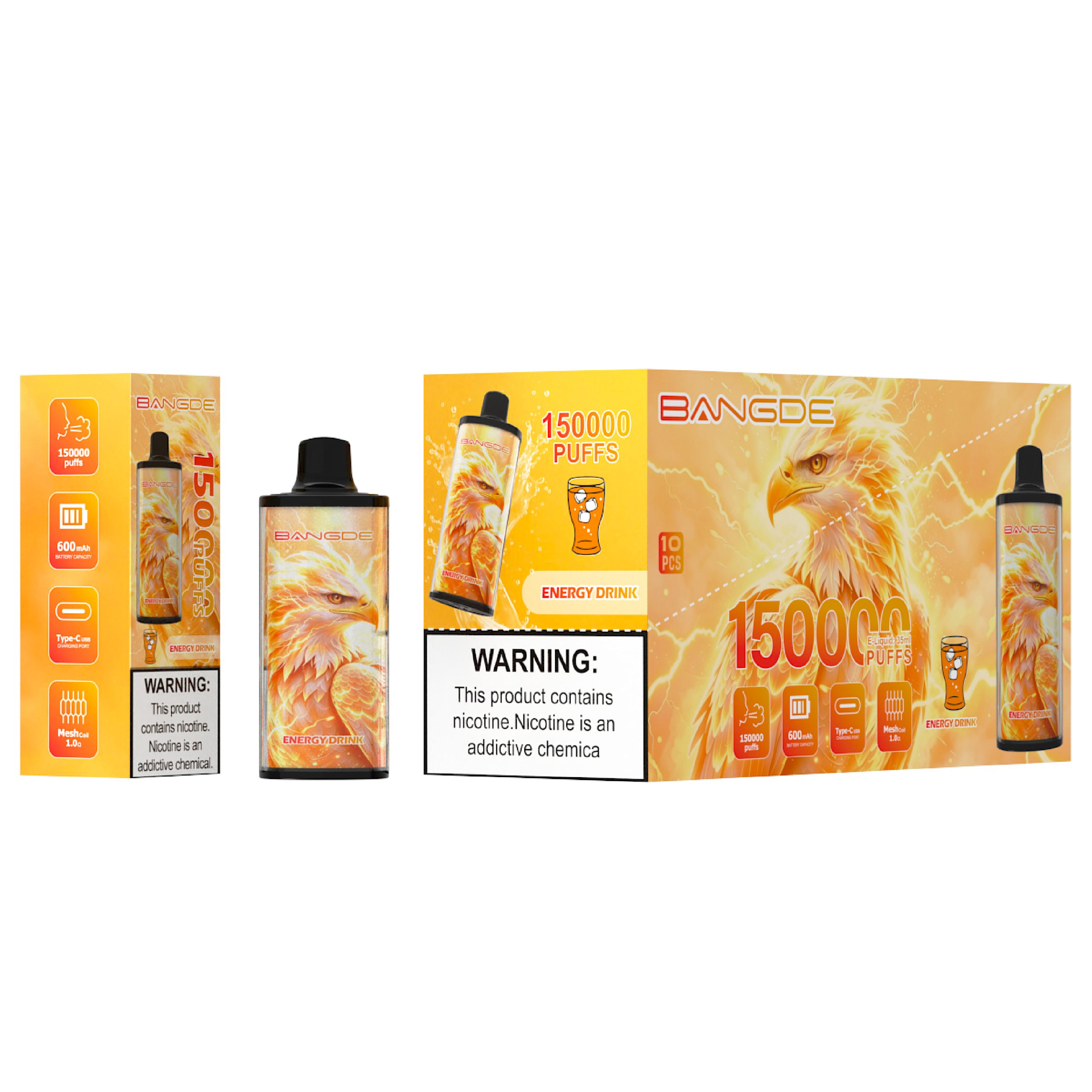 BANGDE | 150000 Puffs Vape 12-Flavors single flavor Disposable E-Cigarettes (Ship from China) - Image 7