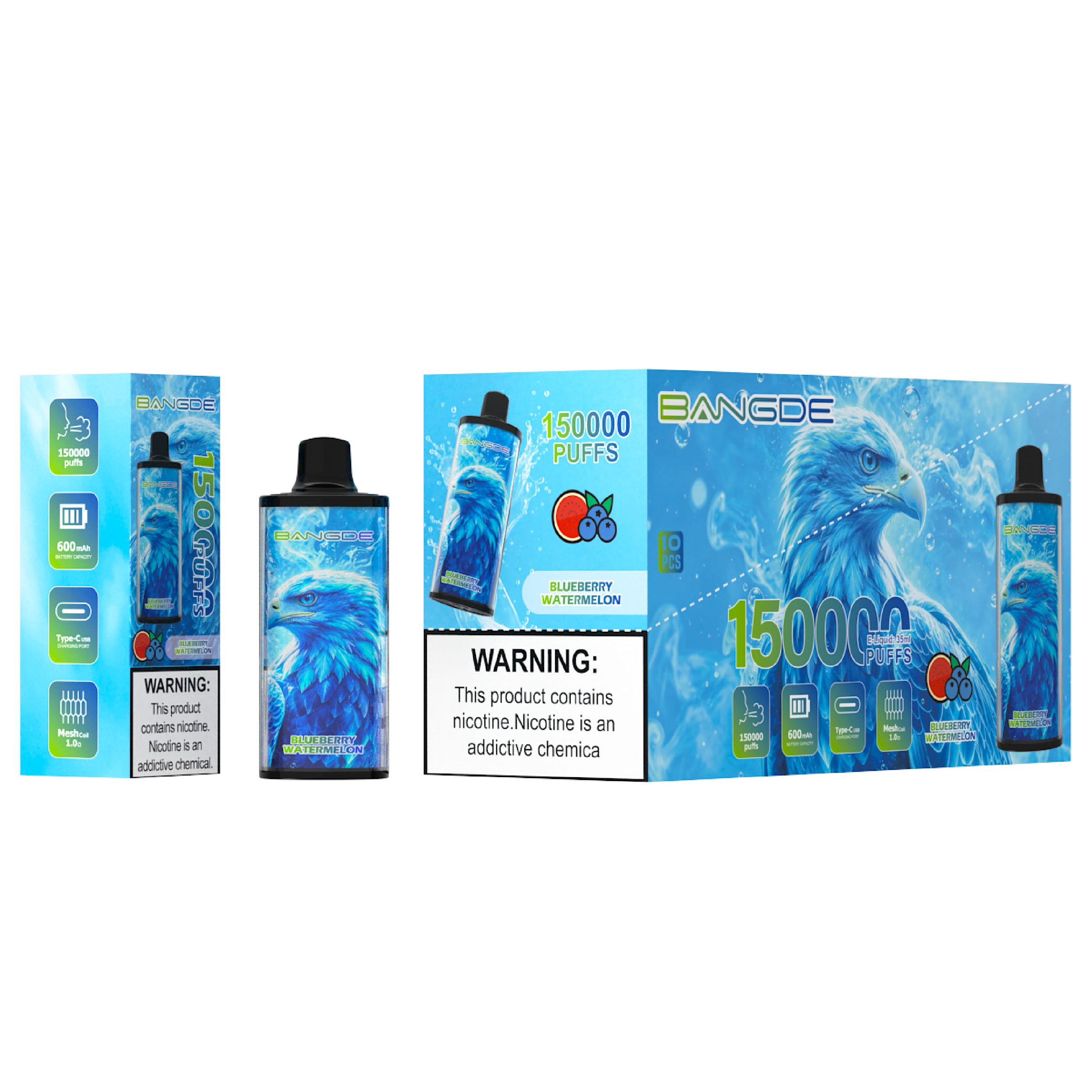 BANGDE | 150000 Puffs Vape 12-Flavors single flavor Disposable E-Cigarettes (Ship from China) - Image 5