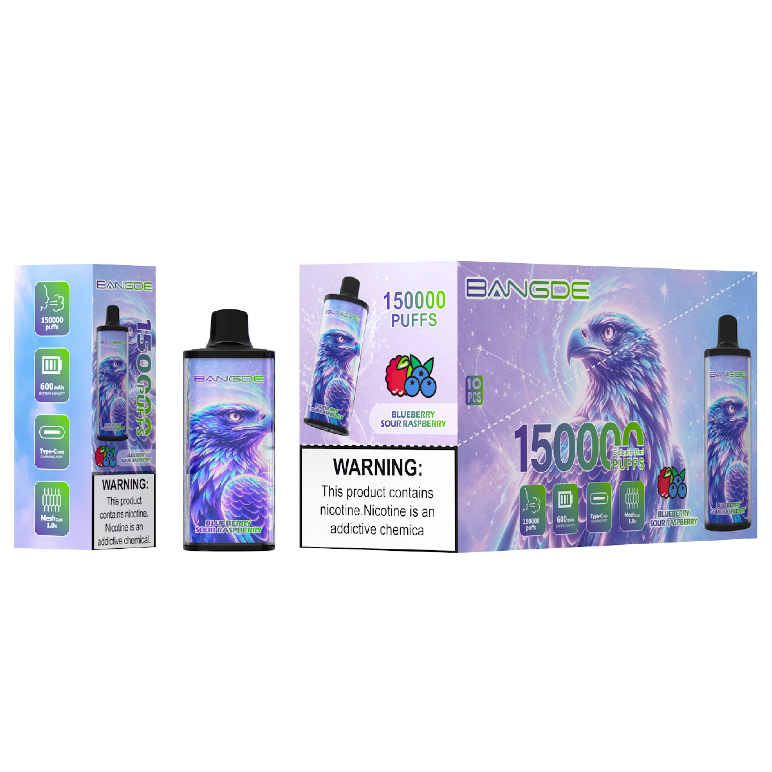 BANGDE | 150000 Puffs Vape 12-Flavors single flavor Disposable E-Cigarettes (Ship from China) - Image 4