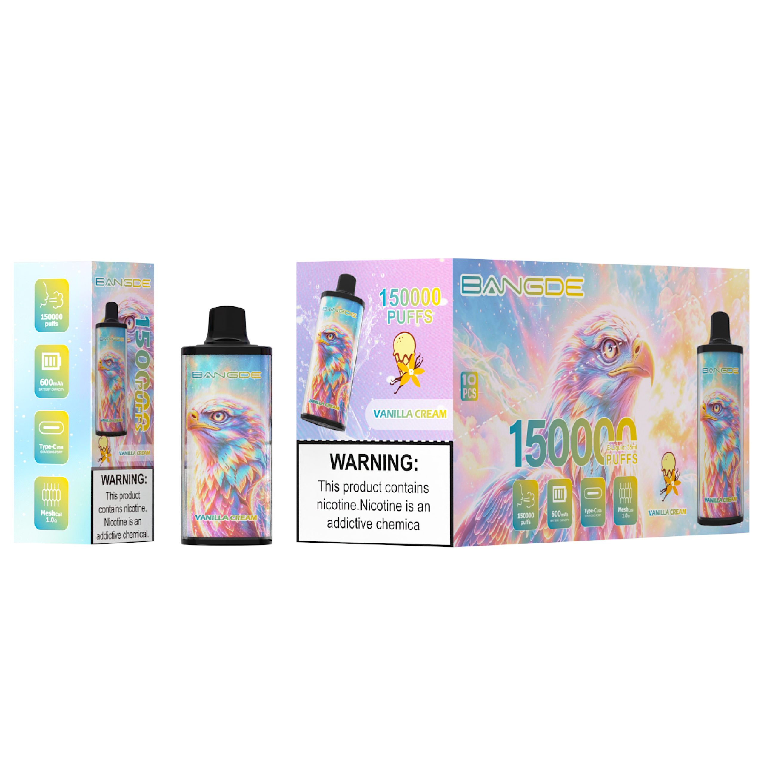 BANGDE | 150000 Puffs Vape 12-Flavors single flavor Disposable E-Cigarettes (Ship from China) - Image 3