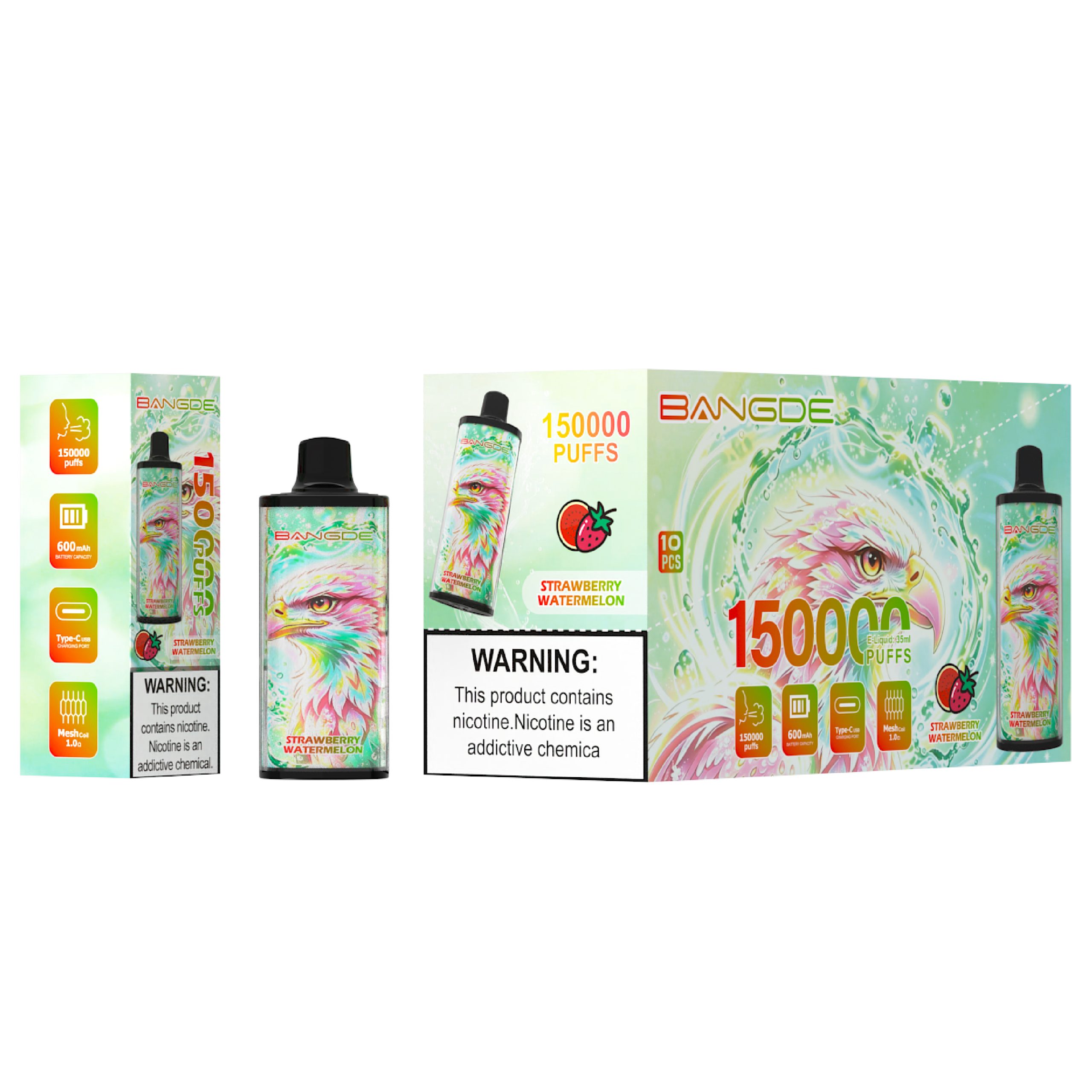 BANGDE | 150000 Puffs Vape 12-Flavors single flavor Disposable E-Cigarettes (Ship from China) - Image 2