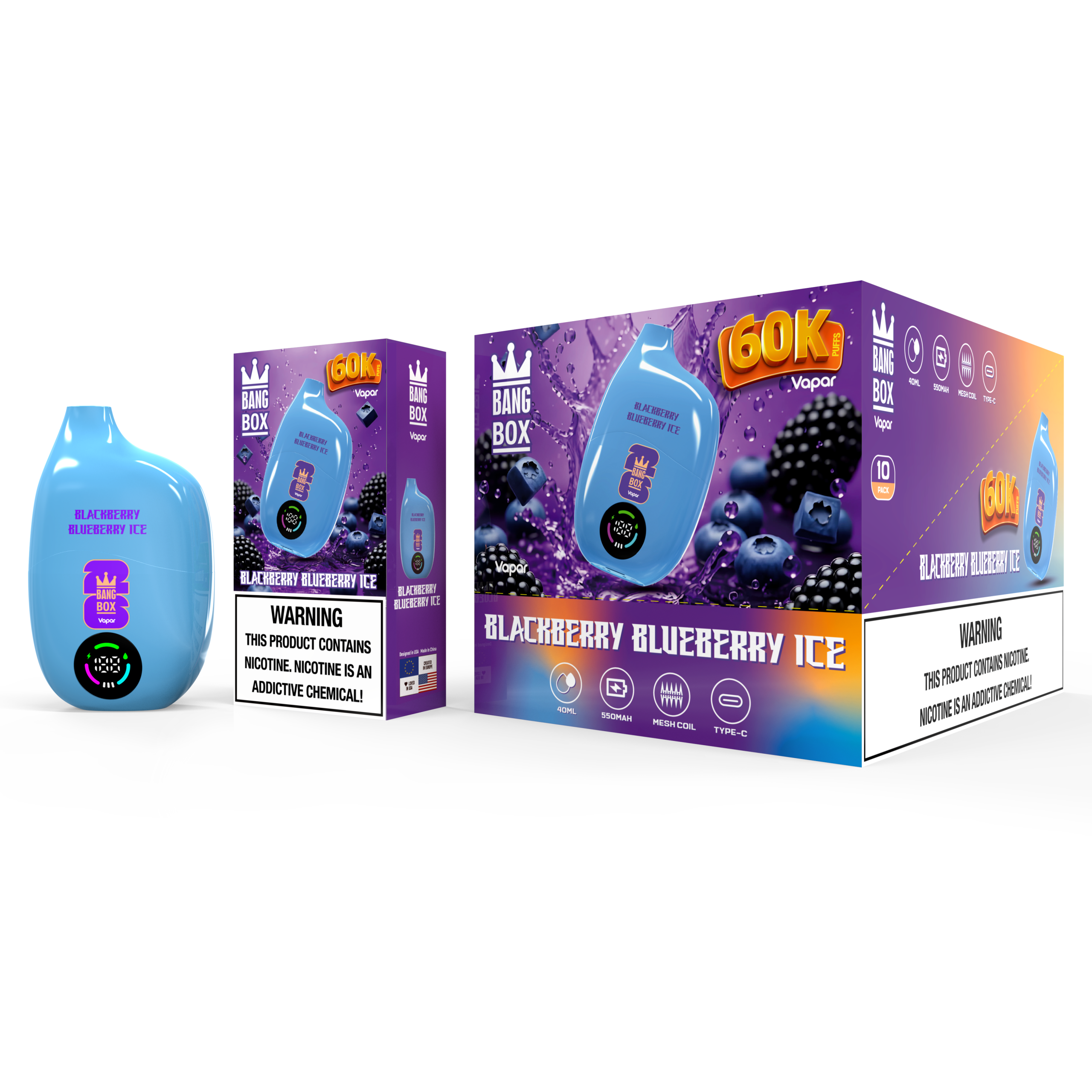 BANGBOX | 60K Puffs Vape 10-Flavors single flavor Disposable E-Cigarettes (Ship from China) - Image 5