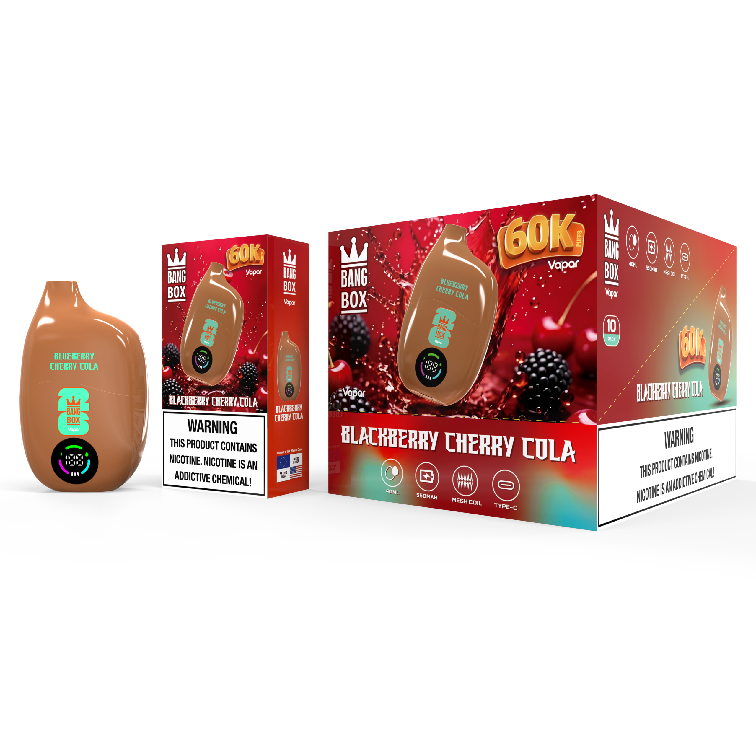 BANGBOX | 60K Puffs Vape 10-Flavors single flavor Disposable E-Cigarettes (Ship from China) - Image 4