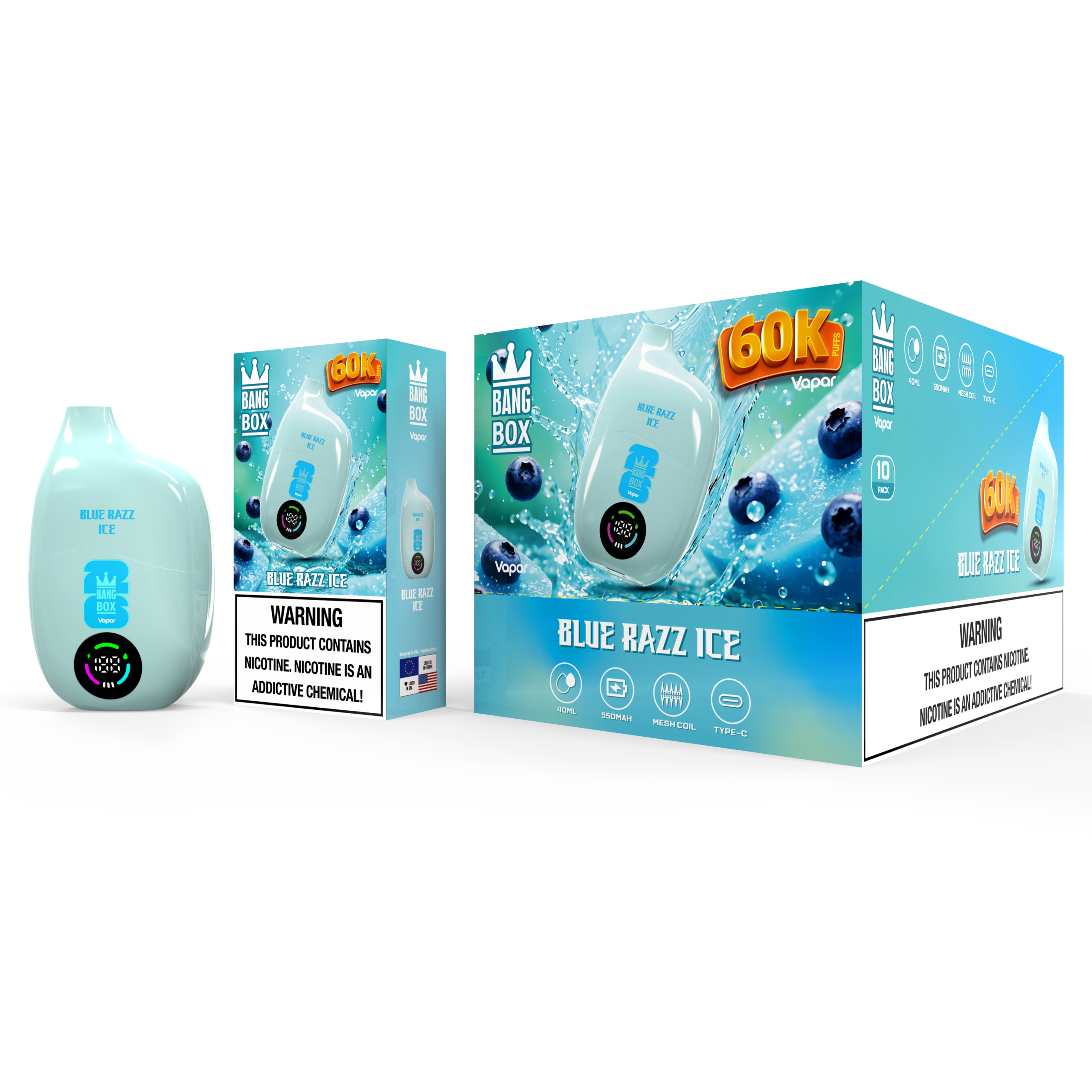 BANGBOX | 60K Puffs Vape 10-Flavors single flavor Disposable E-Cigarettes (Ship from China) - Image 3